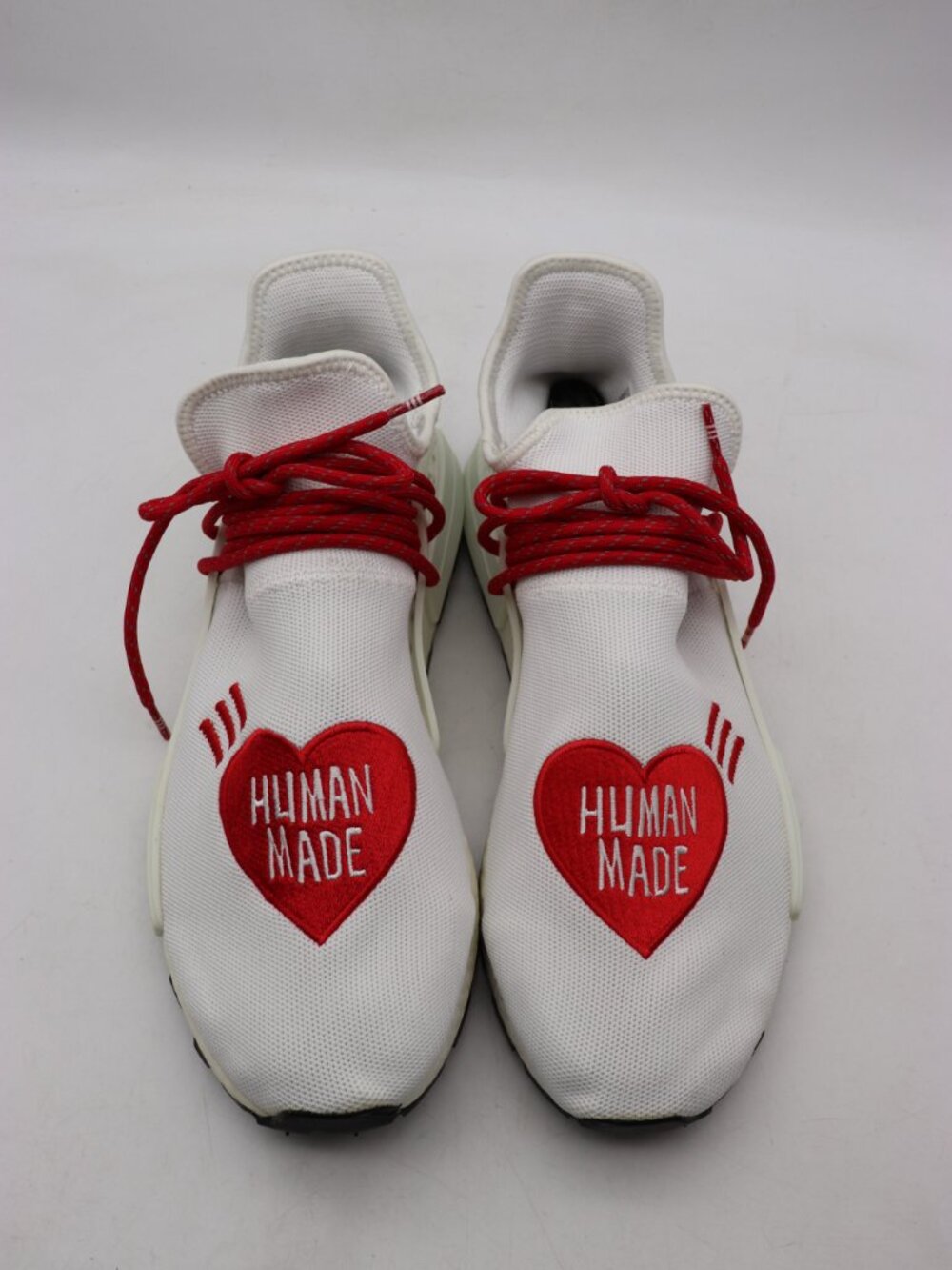Adidas x Pharrell Williams Men's Size 13.5 HU NMD Human Made White Red Sneakers